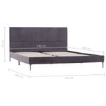 Casa si Gradina - Mobilier - Paturi si accesorii - Paturi - Cadru pat fara saltea tesatura gri 135x190 cm - Infinity.ro