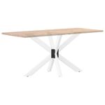 Casa si Gradina - Mobilier - Feronerie si accesorii mobila - Picior de masa in forma de paianjen alb 120x68x(72-73) cm otel - Infinity.ro