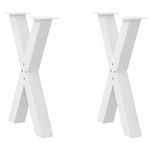 Casa si Gradina - Mobilier - Feronerie si accesorii mobila - Picioare pentru masa in forma de X, 2 buc alb 50x(72-73) cm otel, mărime 50x(72-73) cm (80 mm) - Infinity.ro