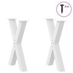 Casa si Gradina - Mobilier - Feronerie si accesorii mobila - Picioare pentru masa in forma de X, 2 buc alb 50x(72-73) cm otel, mărime 50x(72-73) cm (80 mm) - Infinity.ro