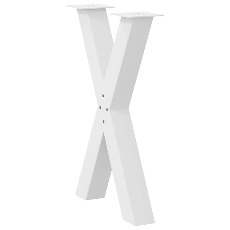 Casa si Gradina - Mobilier - Feronerie si accesorii mobila - Picioare pentru masa in forma de X, 2 buc alb 50x(72-73) cm otel, mărime 50x(72-73) cm (80 mm) - Infinity.ro