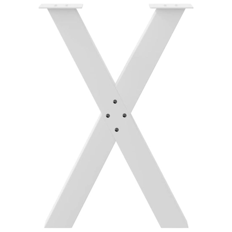 Casa si Gradina - Mobilier - Feronerie si accesorii mobila - Picioare pentru masa in forma de X, 2 buc alb 50x(72-73) cm otel, mărime 50x(72-73) cm (80 mm) - Infinity.ro