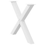 Casa si Gradina - Mobilier - Feronerie si accesorii mobila - Picioare pentru masa in forma de X 3 buc alb 90x(72-73) cm otel - Infinity.ro