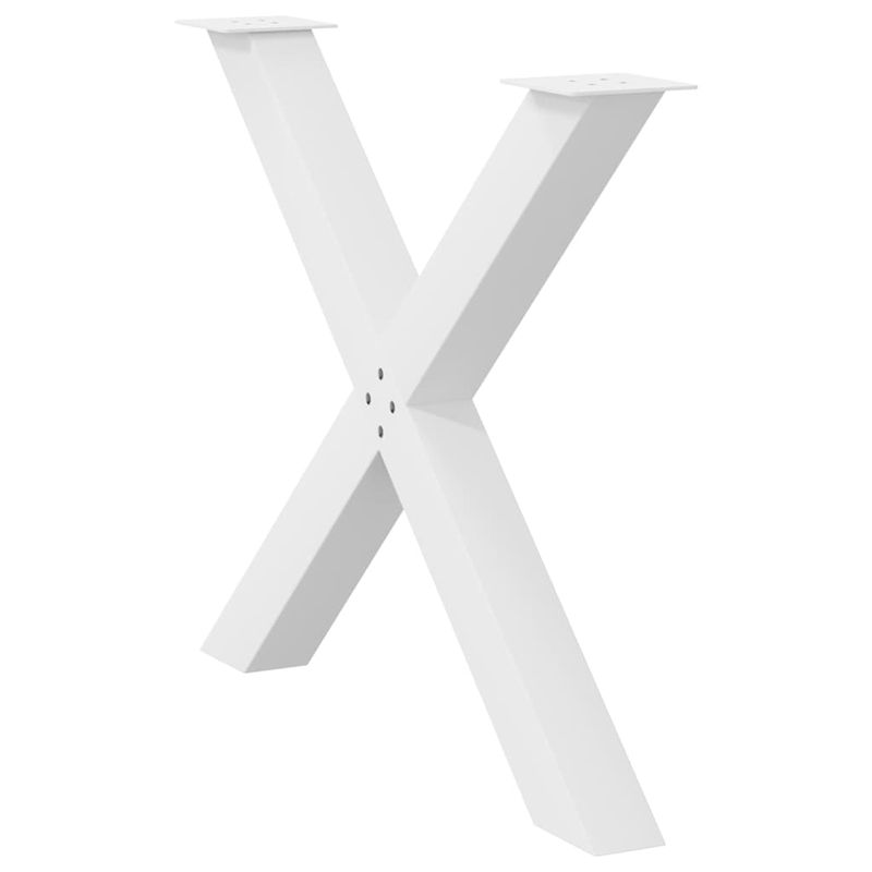 Casa si Gradina - Mobilier - Feronerie si accesorii mobila - Picioare pentru masa in forma de X 3 buc alb 90x(72-73) cm otel - Infinity.ro