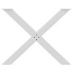 Casa si Gradina - Mobilier - Feronerie si accesorii mobila - Picioare pentru masa in forma de X 3 buc alb 90x(72-73) cm otel - Infinity.ro