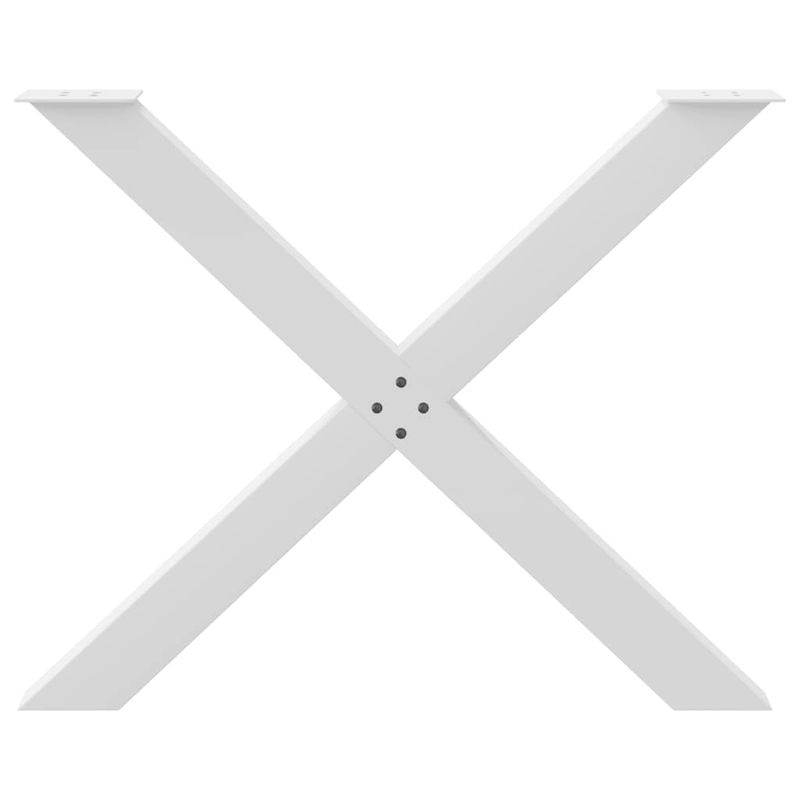 Casa si Gradina - Mobilier - Feronerie si accesorii mobila - Picioare pentru masa in forma de X 3 buc alb 90x(72-73) cm otel - Infinity.ro