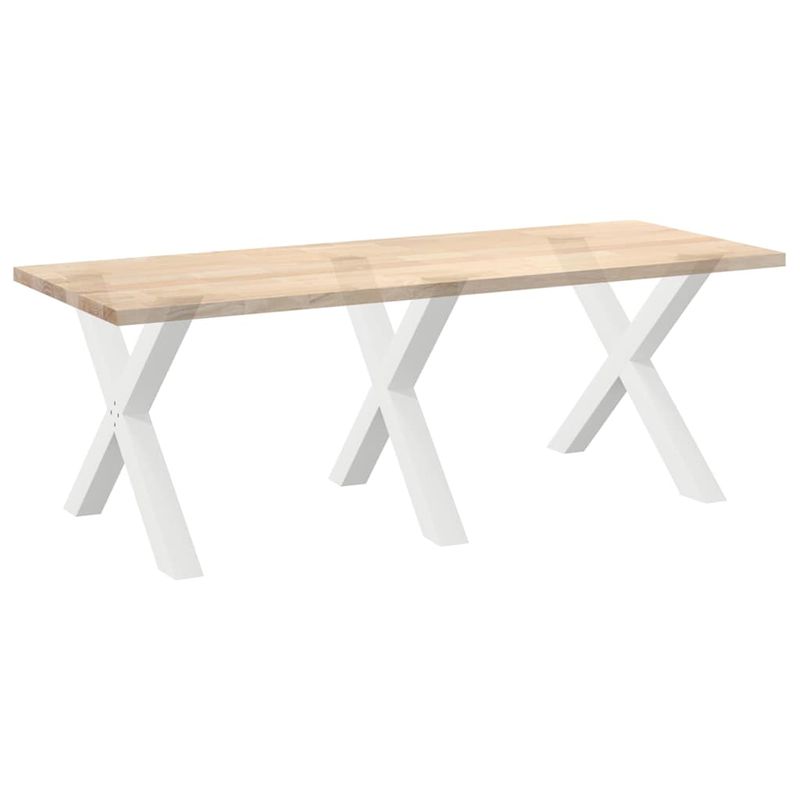 Casa si Gradina - Mobilier - Feronerie si accesorii mobila - Picioare pentru masa in forma de X 3 buc alb 90x(72-73) cm otel - Infinity.ro