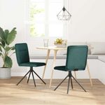 Casa si Gradina - Mobilier - Scaune si fotolii - Scaune - Scaune de bucatarie, 2 buc., verde inchis, material textil - Infinity.ro