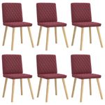 Casa si Gradina - Mobilier - Scaune si fotolii - Scaune - Scaune de bucatarie pivotante, 6 buc., rosu vin, textil - Infinity.ro