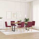 Casa si Gradina - Mobilier - Scaune si fotolii - Scaune - Scaune de bucatarie pivotante, 6 buc., rosu vin, textil - Infinity.ro