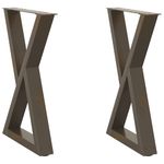 Casa si Gradina - Mobilier - Feronerie si accesorii mobila - Picioare pentru masa 2 buc Otel natural 60x(72-73,3) cm Otel - Infinity.ro