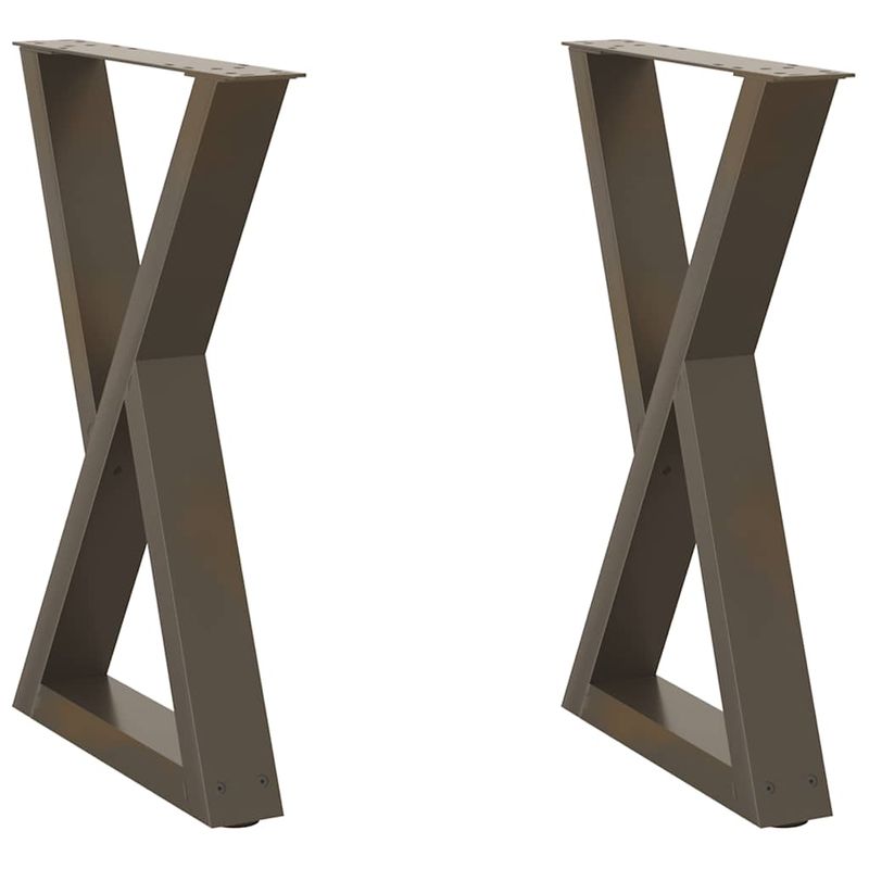 Casa si Gradina - Mobilier - Feronerie si accesorii mobila - Picioare pentru masa 2 buc Otel natural 60x(72-73,3) cm Otel - Infinity.ro
