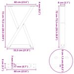 Casa si Gradina - Mobilier - Feronerie si accesorii mobila - Picioare pentru masa 2 buc Otel natural 60x(72-73,3) cm Otel - Infinity.ro
