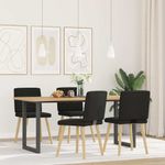 Casa si Gradina - Mobilier - Scaune si fotolii - Scaune - Scaune de bucatarie, 4 buc., negru, material textil - Infinity.ro