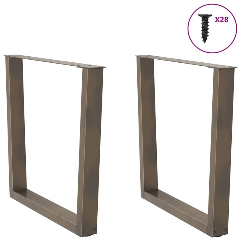 Casa si Gradina - Mobilier - Feronerie si accesorii mobila - Picioare pentru masa in forma de V 2 buc Otel natural Otel - Infinity.ro