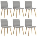 Casa si Gradina - Mobilier - Scaune si fotolii - Scaune - Scaune de sufragerie 6 buc tesatura gri nor - Infinity.ro