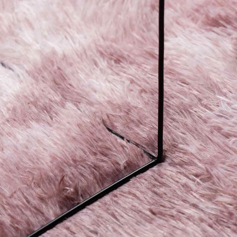 Casa si Gradina - Textile si covoare - Covoare - Covoare casa - Covor shaggy cu pom inalt, NAVARRA, roz praf, 160x160 cm, formă rotund - Infinity.ro