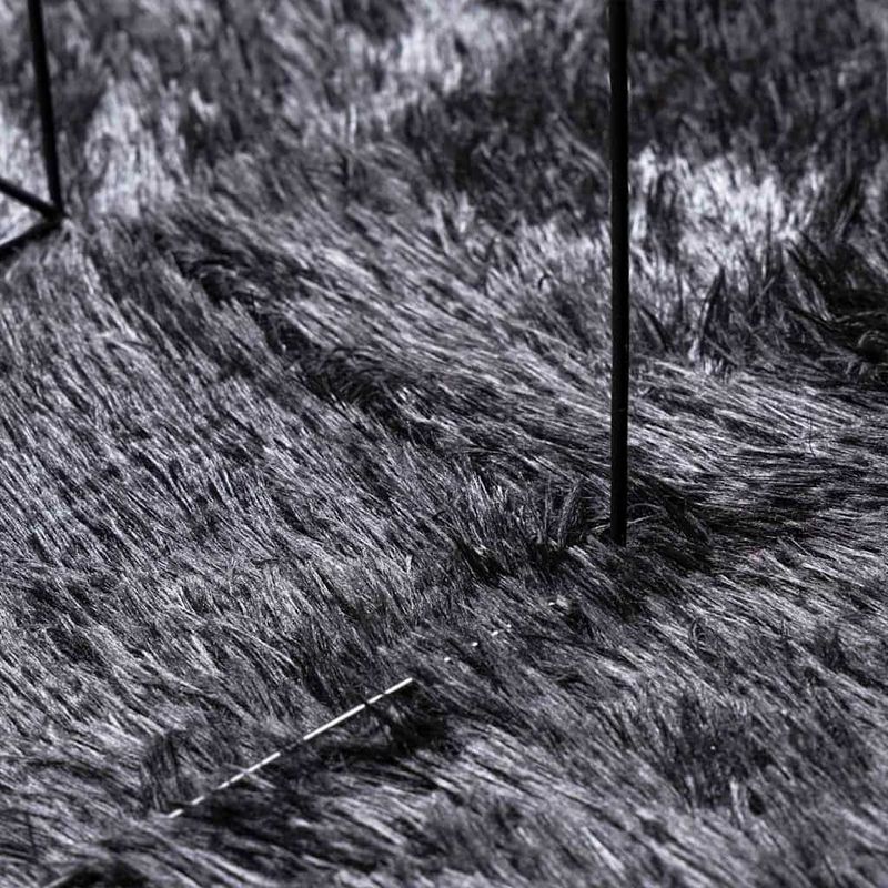 Casa si Gradina - Textile si covoare - Covoare - Covoare casa - Covor shaggy cu pom inalt, NAVARRA, gri inchis, 200x200 cm, formă pătrat - Infinity.ro