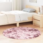 Casa si Gradina - Textile si covoare - Covoare - Covoare casa - Covor shaggy cu pom inalt, NAVARRA, roz praf, 120x120 cm, formă rotund - Infinity.ro
