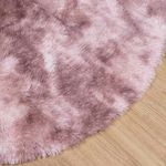 Casa si Gradina - Textile si covoare - Covoare - Covoare casa - Covor shaggy cu pom inalt, NAVARRA, roz praf, 120x120 cm, formă rotund - Infinity.ro