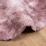 Casa si Gradina - Textile si covoare - Covoare - Covoare casa - Covor shaggy cu pom inalt, NAVARRA, roz praf, 120x120 cm, formă rotund - Infinity.ro