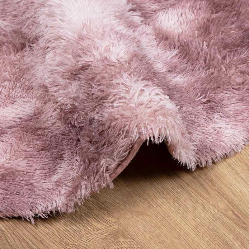 Casa si Gradina - Textile si covoare - Covoare - Covoare casa - Covor shaggy cu pom inalt, NAVARRA, roz praf, 120x120 cm, formă rotund - Infinity.ro