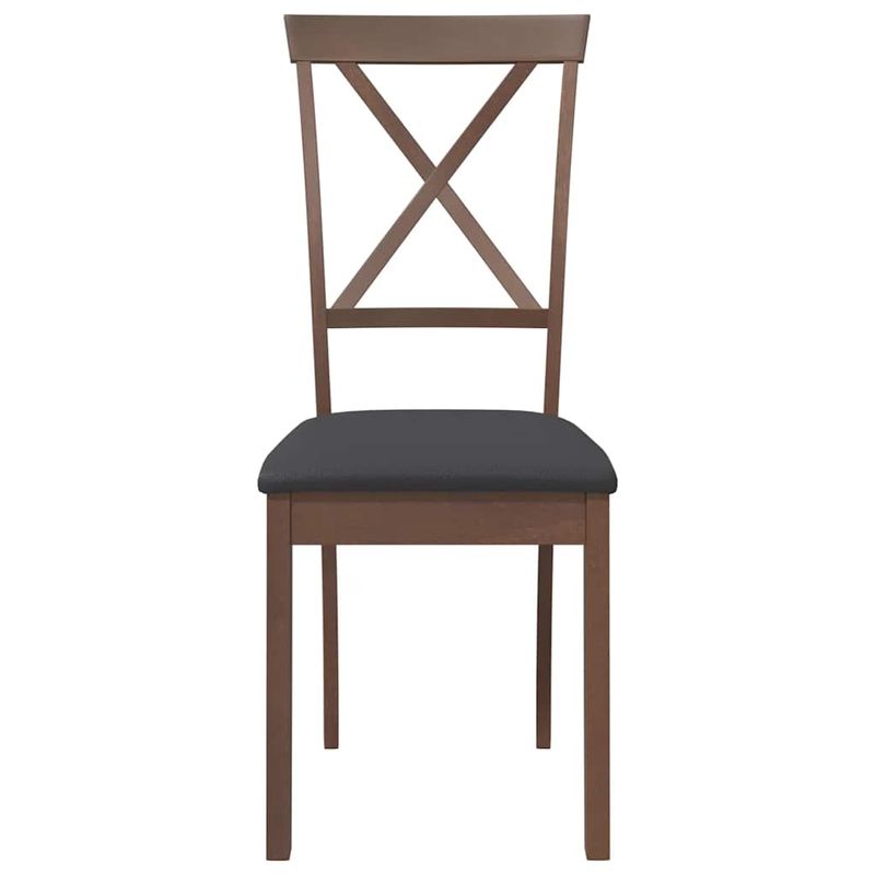 Casa si Gradina - Mobilier - Scaune si fotolii - Scaune - Scaune sufragerie cu perne 2 buc. cauciuc din lemn masiv maro - Infinity.ro