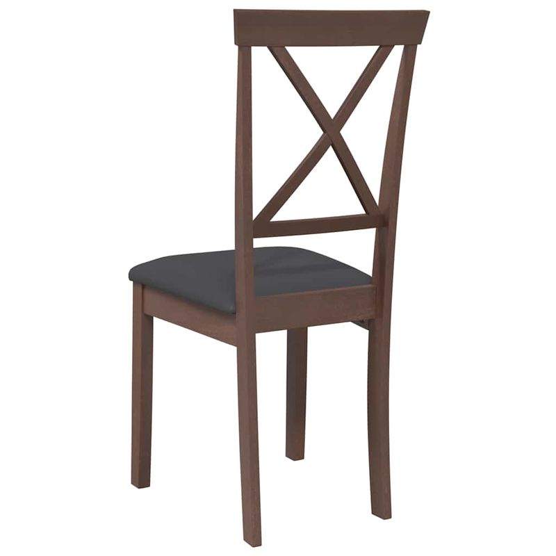 Casa si Gradina - Mobilier - Scaune si fotolii - Scaune - Scaune sufragerie cu perne 2 buc. cauciuc din lemn masiv maro - Infinity.ro