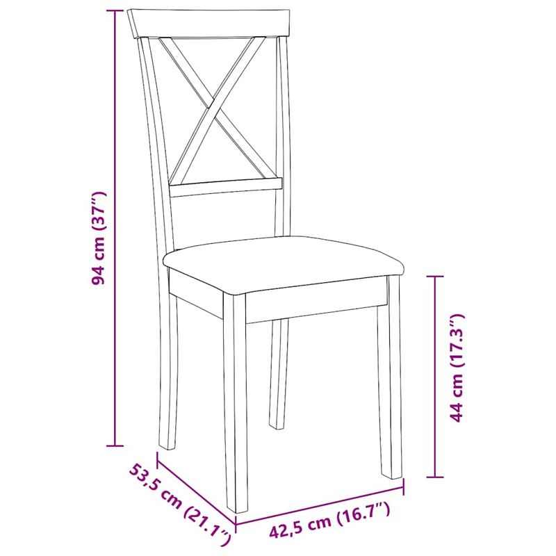 Casa si Gradina - Mobilier - Scaune si fotolii - Scaune - Scaune sufragerie cu perne 2 buc. cauciuc din lemn masiv maro - Infinity.ro