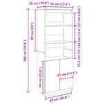 Casa si Gradina - Mobilier - Comode si corpuri - Comode - Dulap inalt, alb, 70x35x180 cm, lemn prelucrat - Infinity.ro