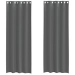 Casa si Gradina - Textile si covoare - Perdele si draperii - Perdele - Perdele Voile cu Oelii 2 buc Gri Inchis 140x300 cm - Infinity.ro