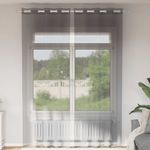 Casa si Gradina - Textile si covoare - Perdele si draperii - Perdele - Perdele Voile cu Oelii 2 buc Gri Inchis 140x300 cm - Infinity.ro