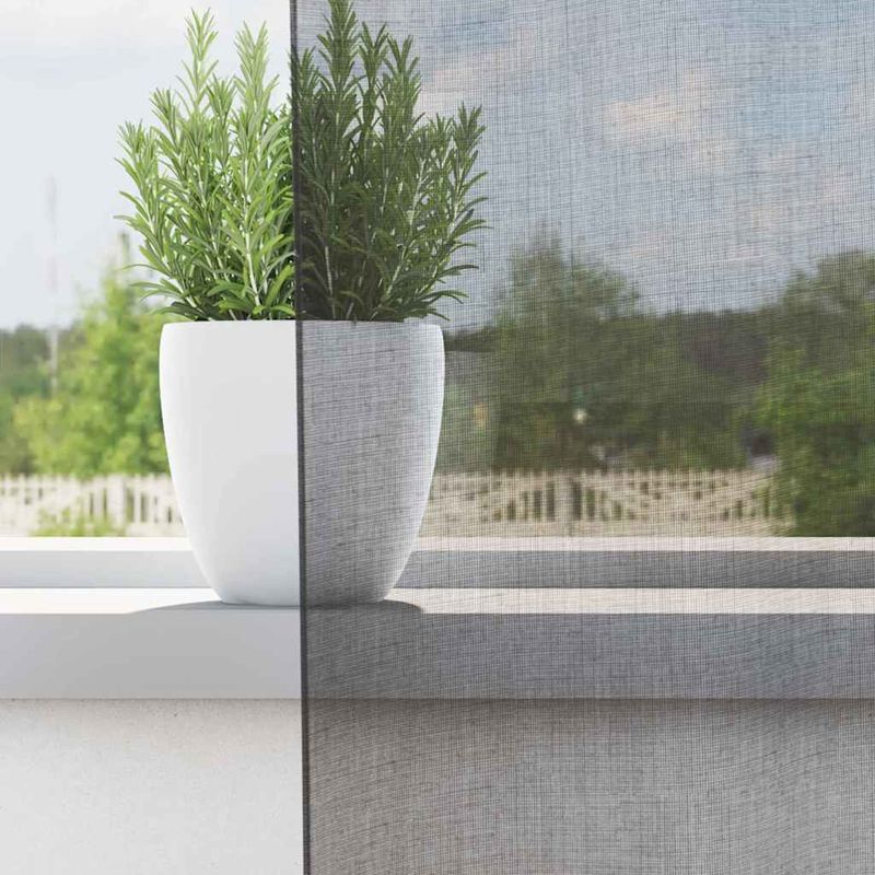 Casa si Gradina - Textile si covoare - Perdele si draperii - Perdele - Perdele Voile cu Oelii 2 buc Gri Inchis 140x300 cm - Infinity.ro