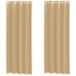 Casa si Gradina - Textile si covoare - Perdele si draperii - Perdele - Perdele Voile cu Oelii 2 buc nisip, mărime 140x300 cm - Infinity.ro