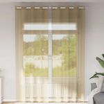 Casa si Gradina - Textile si covoare - Perdele si draperii - Perdele - Perdele Voile cu Oelii 2 buc nisip, mărime 140x300 cm - Infinity.ro