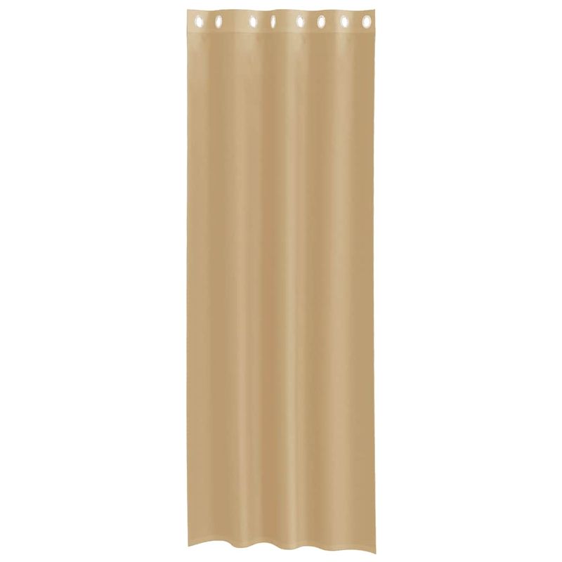 Casa si Gradina - Textile si covoare - Perdele si draperii - Perdele - Perdele Voile cu Oelii 2 buc nisip, mărime 140x300 cm - Infinity.ro