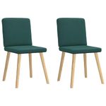 Casa si Gradina - Mobilier - Scaune si fotolii - Scaune - Scaune de bucatarie, 2 buc., verde inchis, material textil - Infinity.ro