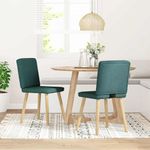 Casa si Gradina - Mobilier - Scaune si fotolii - Scaune - Scaune de bucatarie, 2 buc., verde inchis, material textil - Infinity.ro