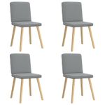 Casa si Gradina - Mobilier - Scaune si fotolii - Scaune - Scaune de bucatarie pivotante, 4 buc., gri deschis, textil - Infinity.ro
