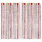 Casa si Gradina - Textile si covoare - Perdele si draperii - Perdele - Perdele sir 2 buc Multicolor 100x250 cm - Infinity.ro