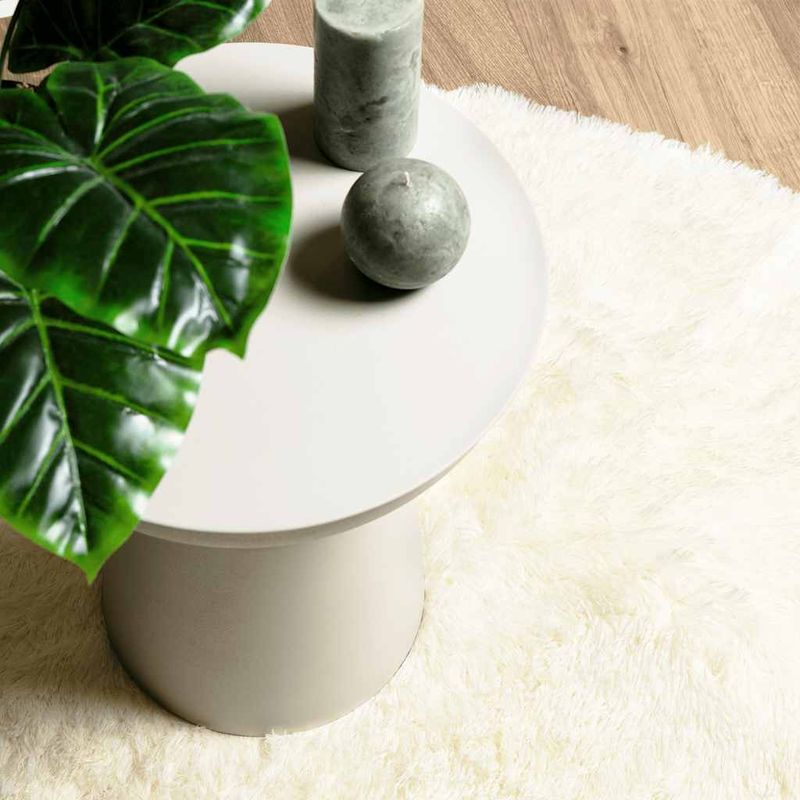 Casa si Gradina - Textile si covoare - Covoare - Covoare casa - Covor shaggy cu pom inalt, NAVARRA, crem, 160x160 cm, poliester, formă rotund - Infinity.ro