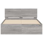 Casa si Gradina - Mobilier - Paturi si accesorii - Paturi - Cadru de pat cu tablie si LED, gri sonoma, 120x190 cm - Infinity.ro