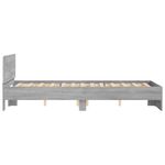 Casa si Gradina - Mobilier - Paturi si accesorii - Paturi - Cadru de pat cu tablie si LED, gri sonoma, 120x190 cm - Infinity.ro