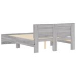 Casa si Gradina - Mobilier - Paturi si accesorii - Paturi - Cadru de pat cu tablie si LED, gri sonoma, 120x190 cm - Infinity.ro