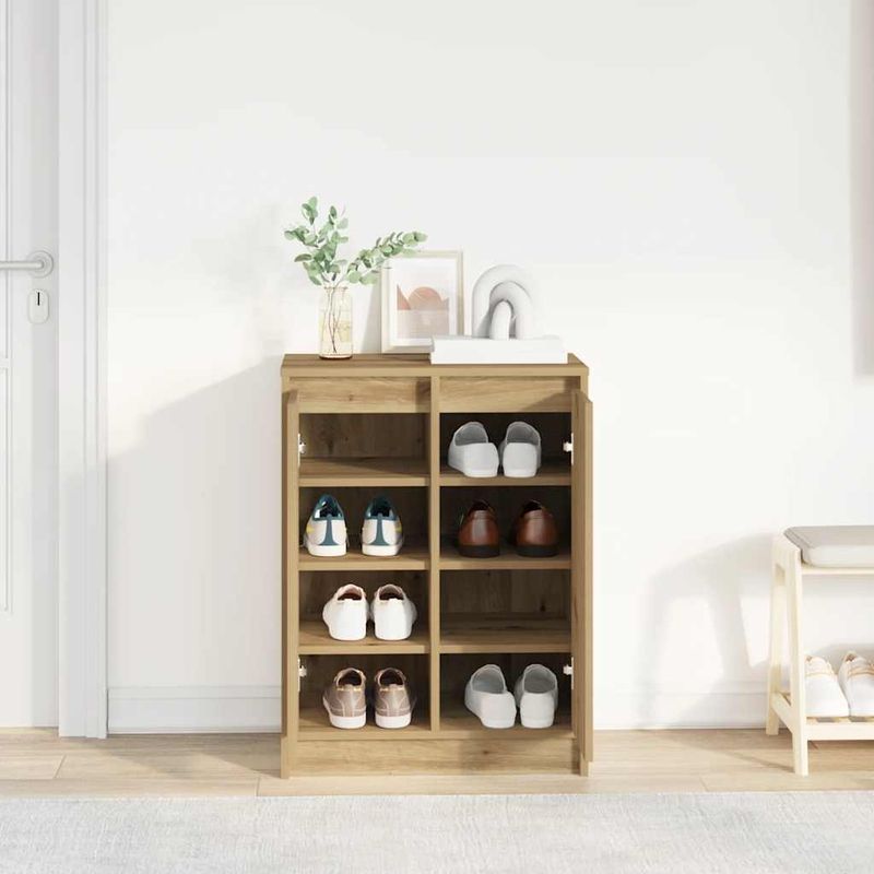 Casa si Gradina - Mobilier - Organizare si depozitare - Organizator incaltaminte - Dulap Pantofi Artisan Stejar 57x34x76 cm Lemn prelucrat - Infinity.ro