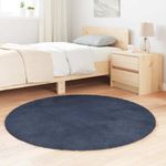Casa si Gradina - Textile si covoare - Covoare - Covoare casa - Covor shaggy cu pom inalt, NAVARRA, bleumarin, 120x120 cm, formă rotund - Infinity.ro