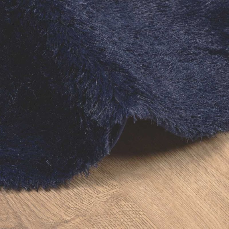 Casa si Gradina - Textile si covoare - Covoare - Covoare casa - Covor shaggy cu pom inalt, NAVARRA, bleumarin, 120x120 cm, formă rotund - Infinity.ro