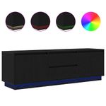 Casa si Gradina - Mobilier - Comode si corpuri - Comode - Dulap TV cu lumini LED Stejar negru 160,5x41x50 cm - Infinity.ro