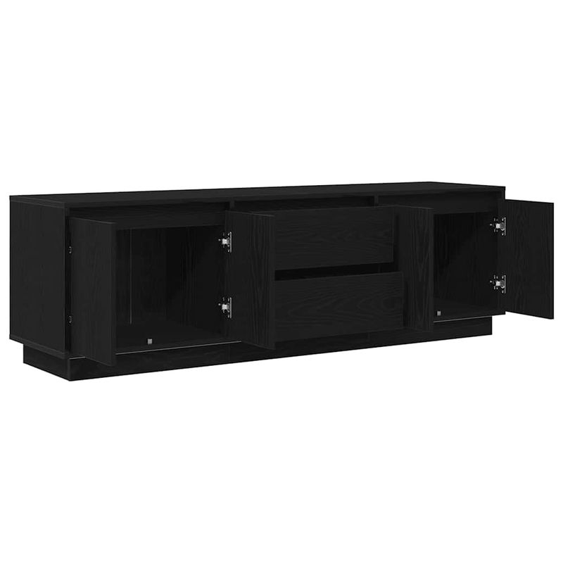 Casa si Gradina - Mobilier - Comode si corpuri - Comode - Dulap TV cu lumini LED Stejar negru 160,5x41x50 cm - Infinity.ro
