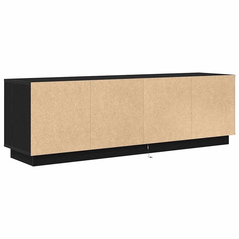 Casa si Gradina - Mobilier - Comode si corpuri - Comode - Dulap TV cu lumini LED Stejar negru 160,5x41x50 cm - Infinity.ro